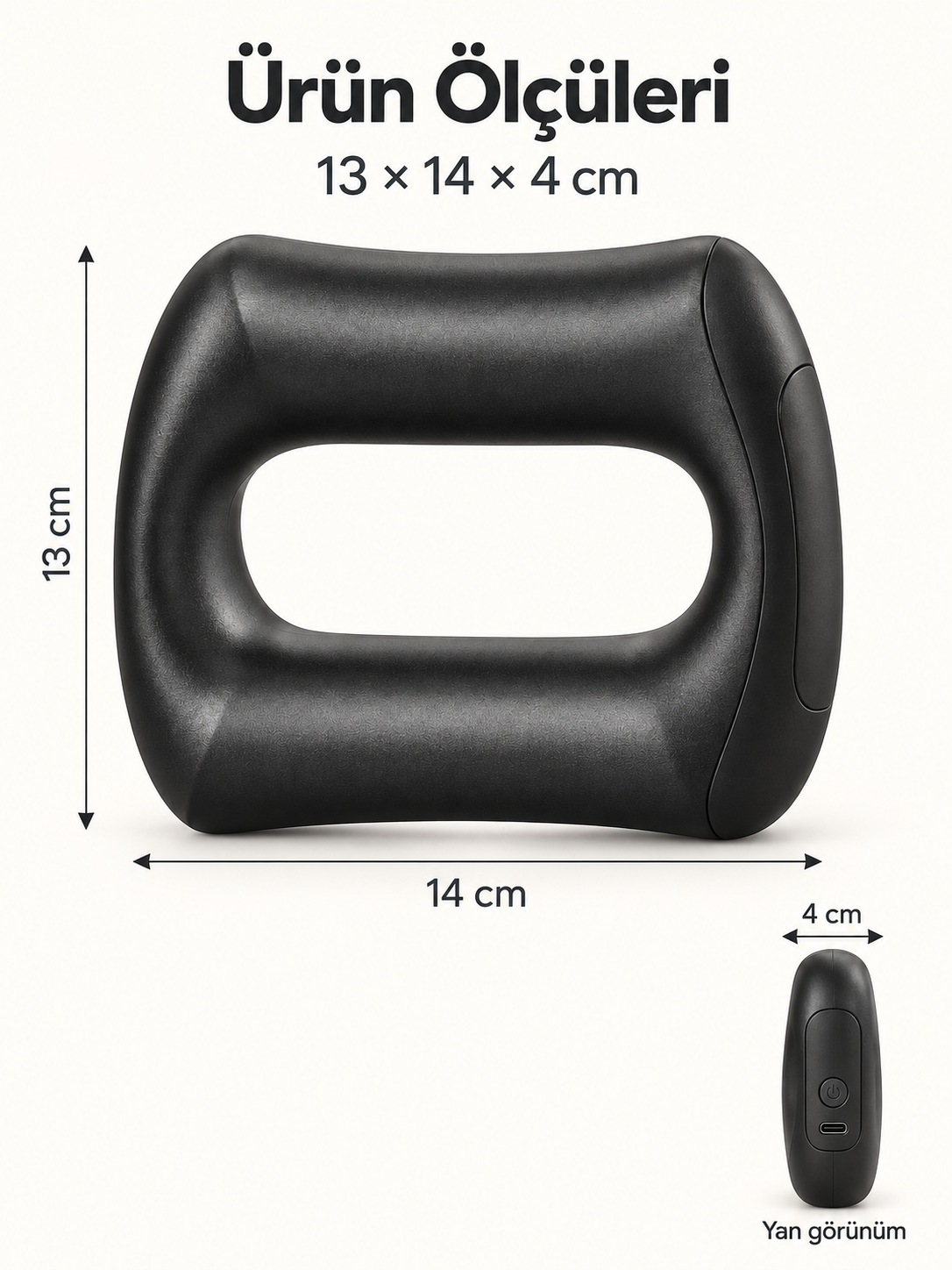 Şarjlı Masaj Kemeri – 5 Masaj Modu, Ayarlanabilir Hız, USB-C Şarjlı