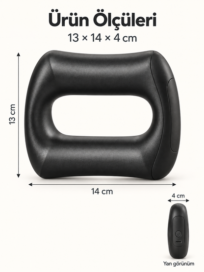 Şarjlı Masaj Kemeri – 5 Masaj Modu, Ayarlanabilir Hız, USB-C Şarjlı