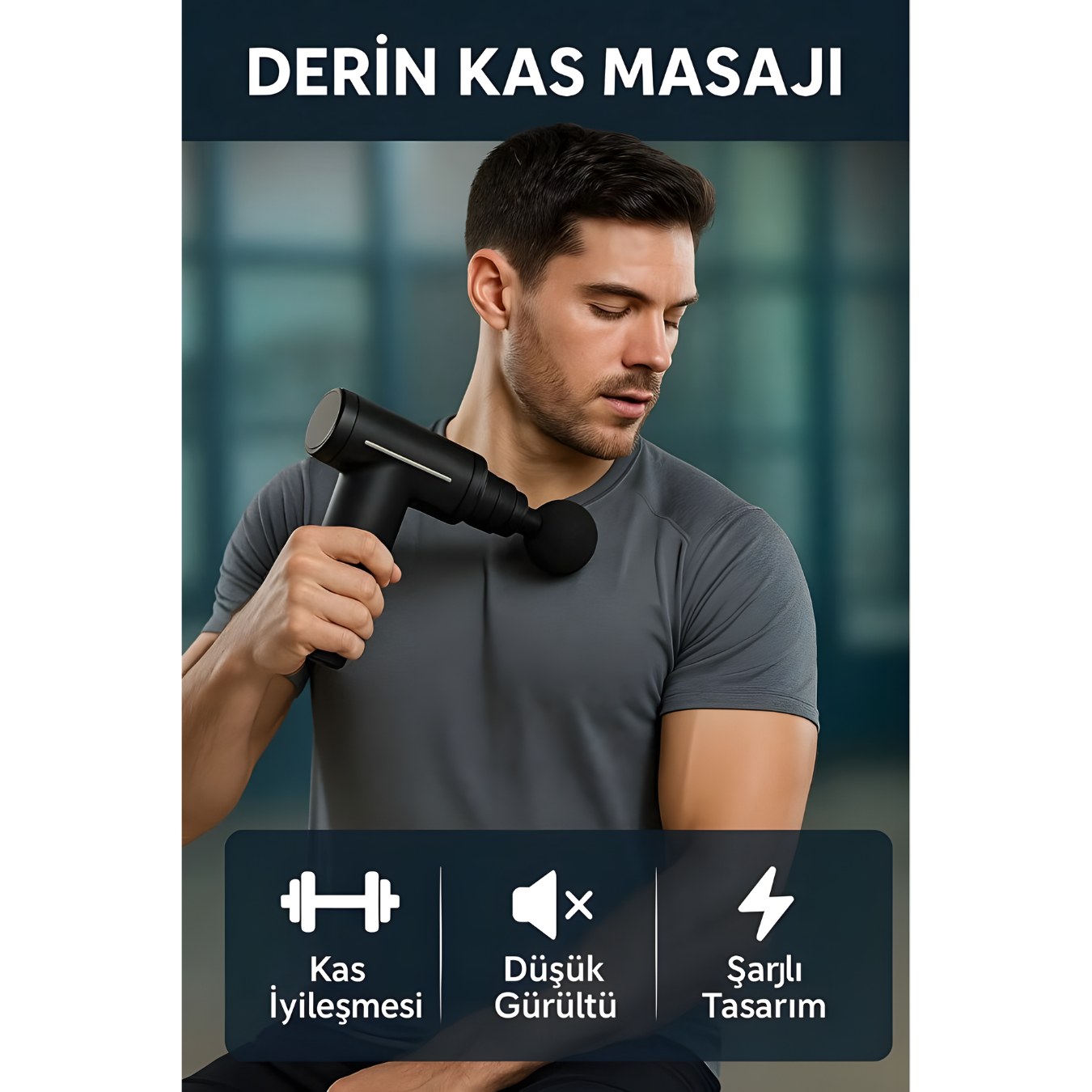 Smmayling sıcak ve soğuk masaj tabancası, ergonomik tasarım ve farklı başlık seçenekleriyle rahatlatıcı masaj yapıyor.