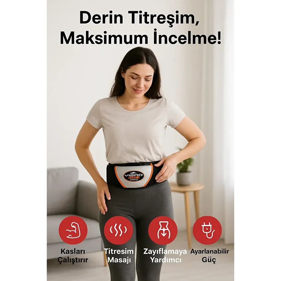 Smmayling çift motorlu titreşimli zayıflama kemeri, bel ve karın bölgesinde titreşim hareketleri ile zayıflamaya yardımcı olur.