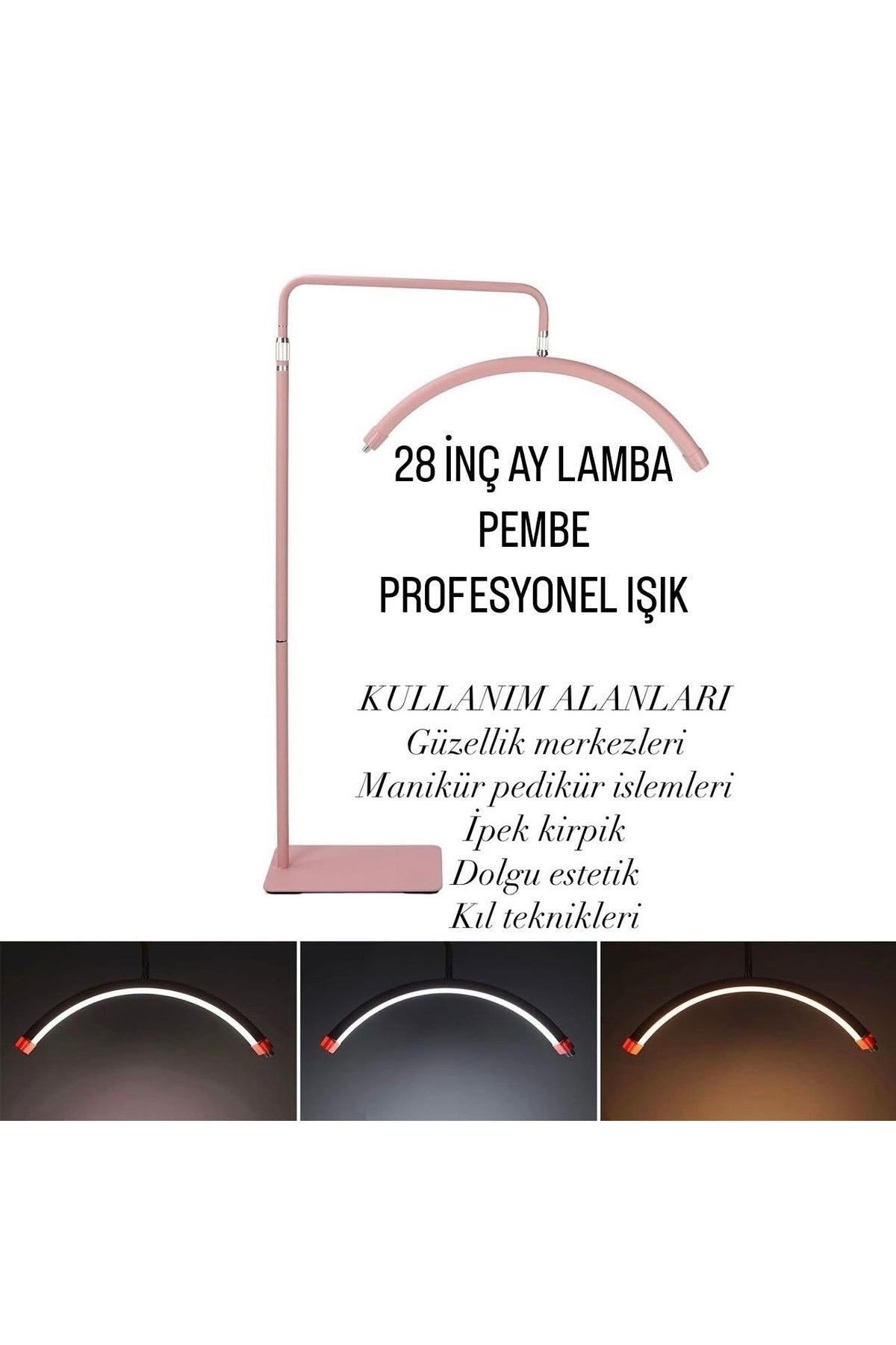 Smayling 28 inç profesyonel ay lambası LED ışık, güzellik ve kalıcı makyaj için uygun, şık ve ayarlanabilir tasarım.