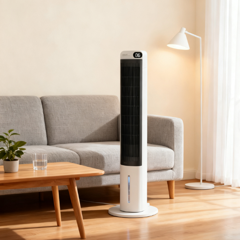 Smmayling sessiz kule tipi hava soğutucu vantilatör, 70W, 3L su tankı ve uzaktan kumandalı, zamanlayıcı özellikli