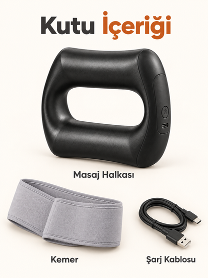 Şarjlı Masaj Kemeri – 5 Masaj Modu, Ayarlanabilir Hız, USB-C Şarjlı